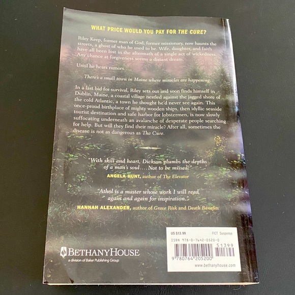 The Cure Athol Dickson Novel Book - Picture 2 of 3